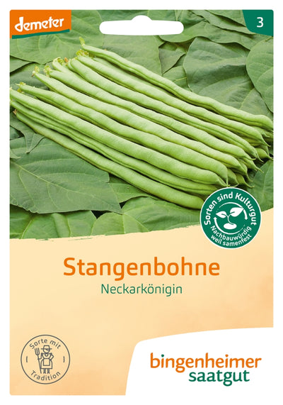 BIO Saatgut Stangenbohne Neckarkönigin