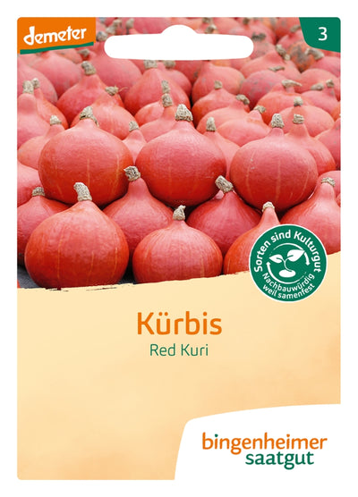 BIO Saatgut Hokkaido-Kürbis  Red Kuri