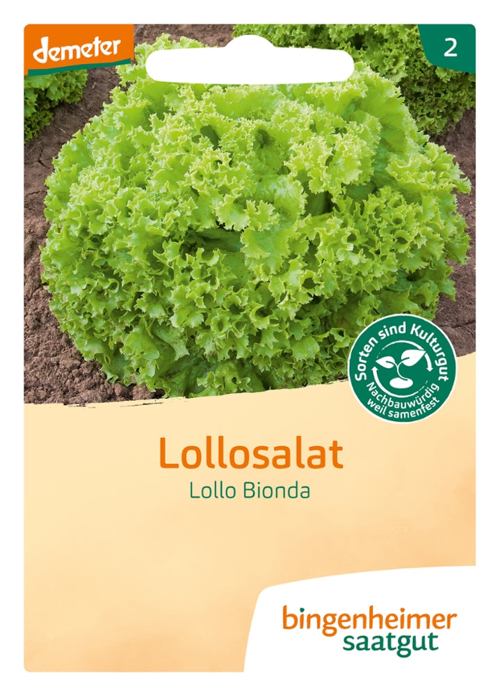 BIO Saatgut Pflücksalat Lollo Bionda