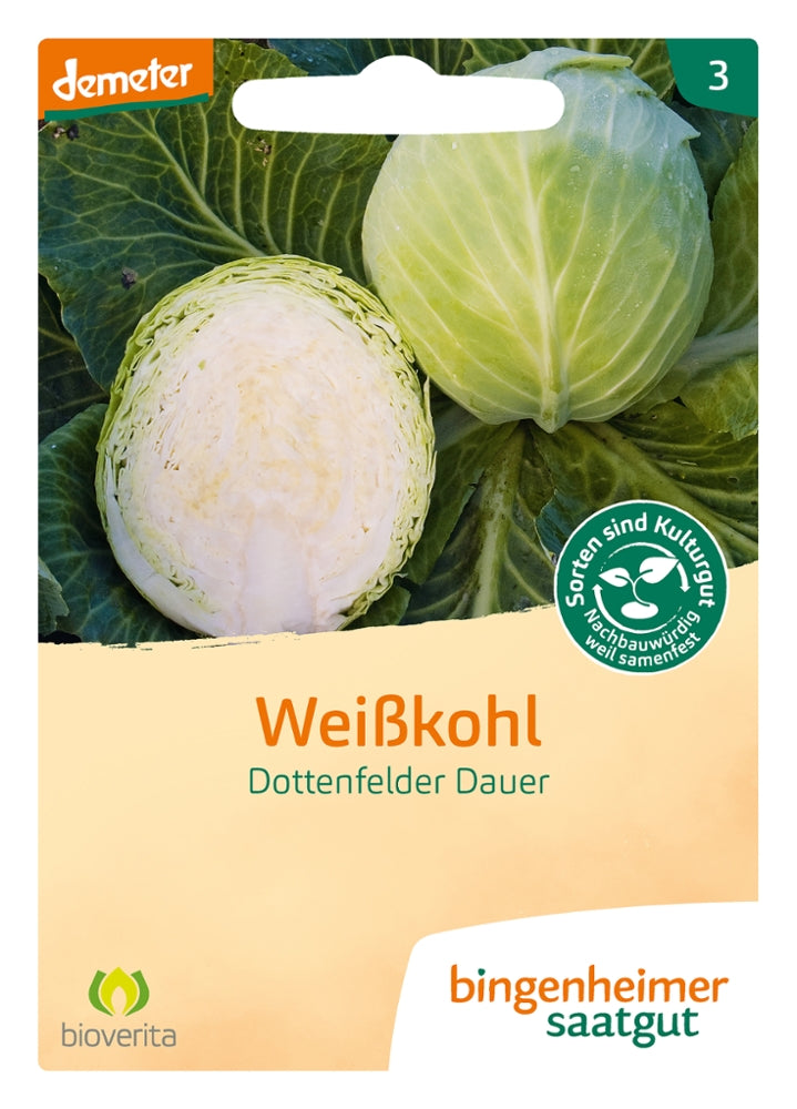 BIO Saatgut Weißkohl Dottenfelder Dauer