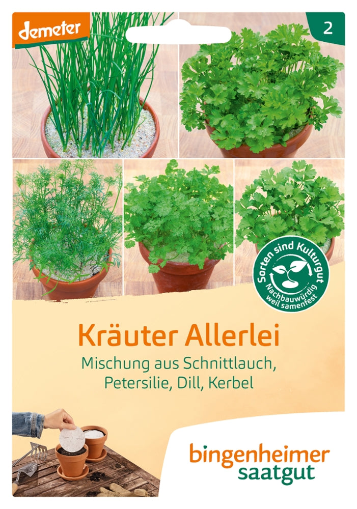 BIO Saatgut Kräuter Allerlei Saatscheiben