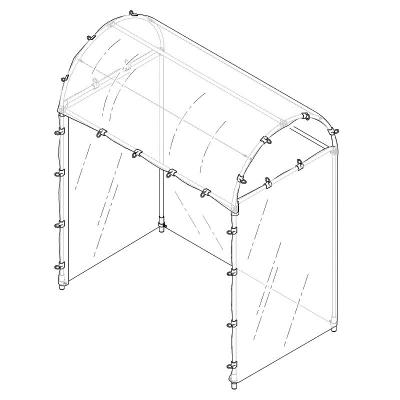 Ersatzfolie Tomatenhaus, Stahlrohr verzinkt 1