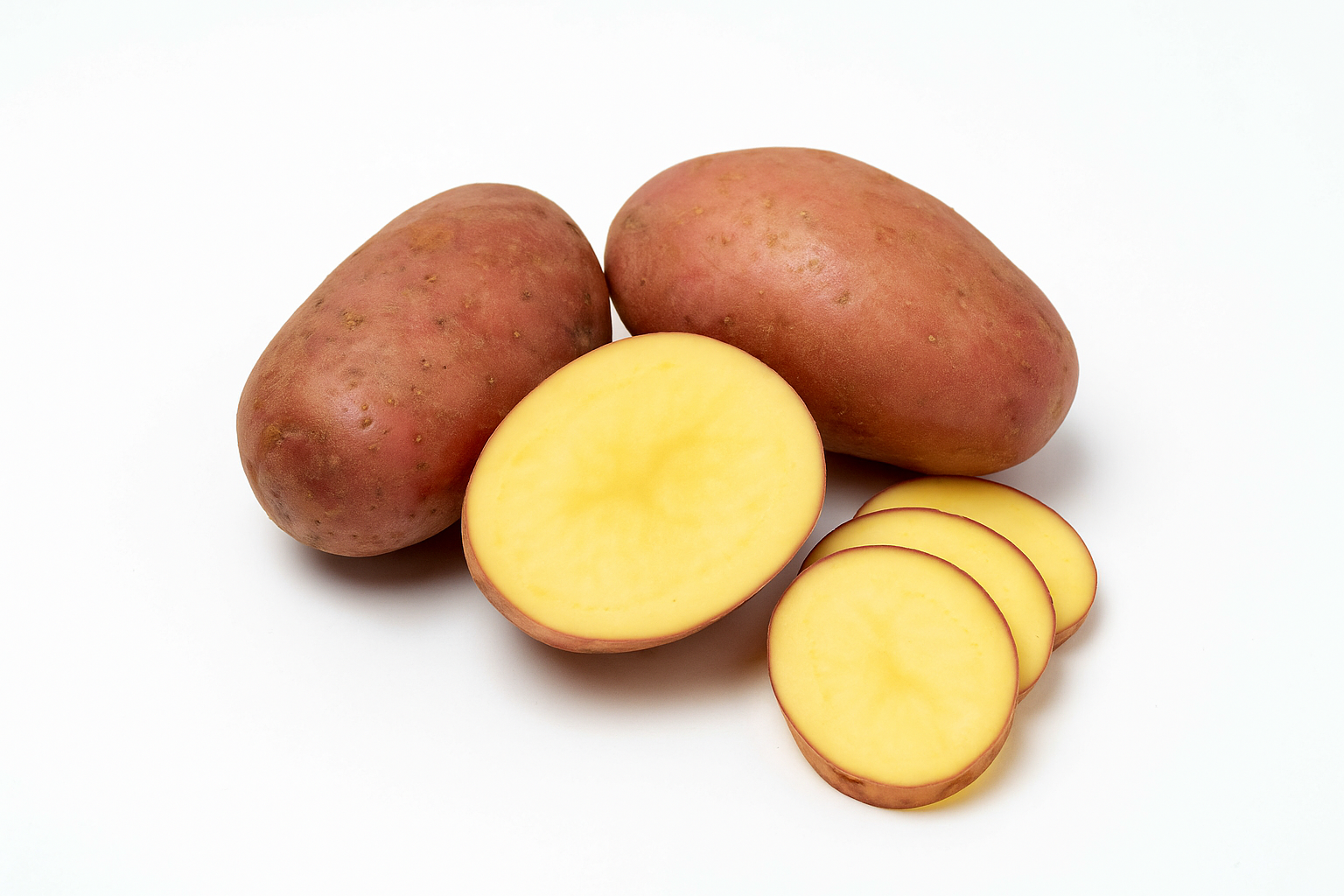 Pflanzkartoffel Desiree aus Bioland Anbau – rote Schale, gelbes Fleisch, mittelfrüh und festkochend, ideal für vielfältige Kartoffelgerichte