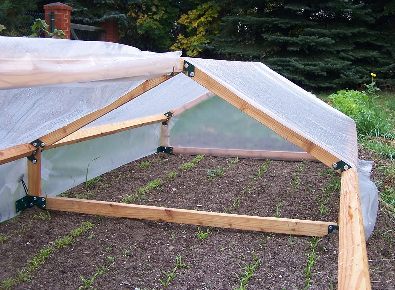 Frühbeet mit Holzgestell 300 x 120 x 60 cm doppelt offen