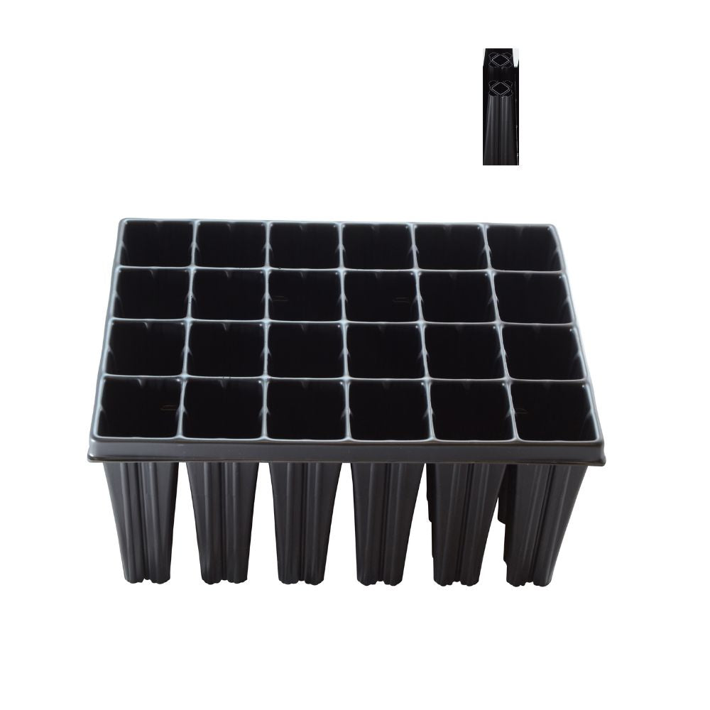 QuickPot QP 24T/16 Baumschulplatte aus recyceltem Kunststoff – stabile, langlebige Anzuchtplatte von HerkuPlast zur Vermehrung von Stecklingen