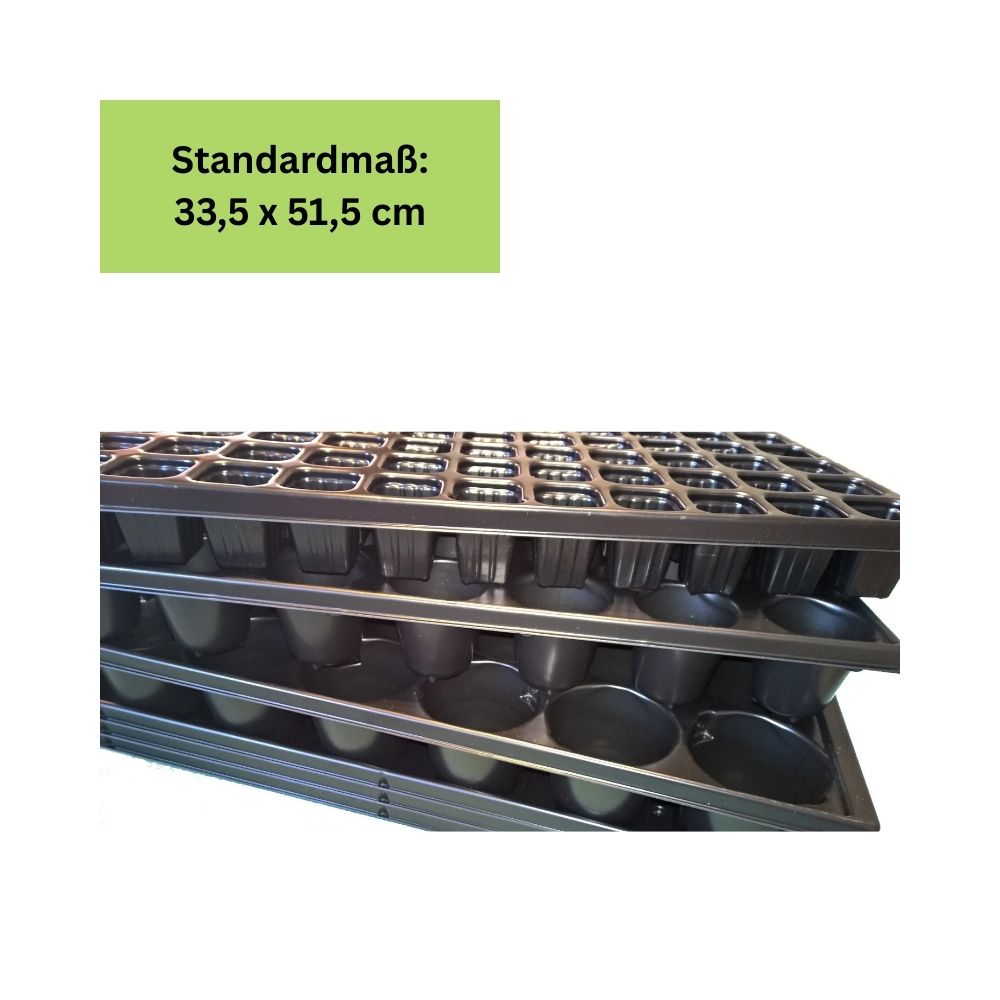 QuickPot Set Standard - 3 Anzuchtplatten 24R, 54R, 77 & 3 Untersetzer