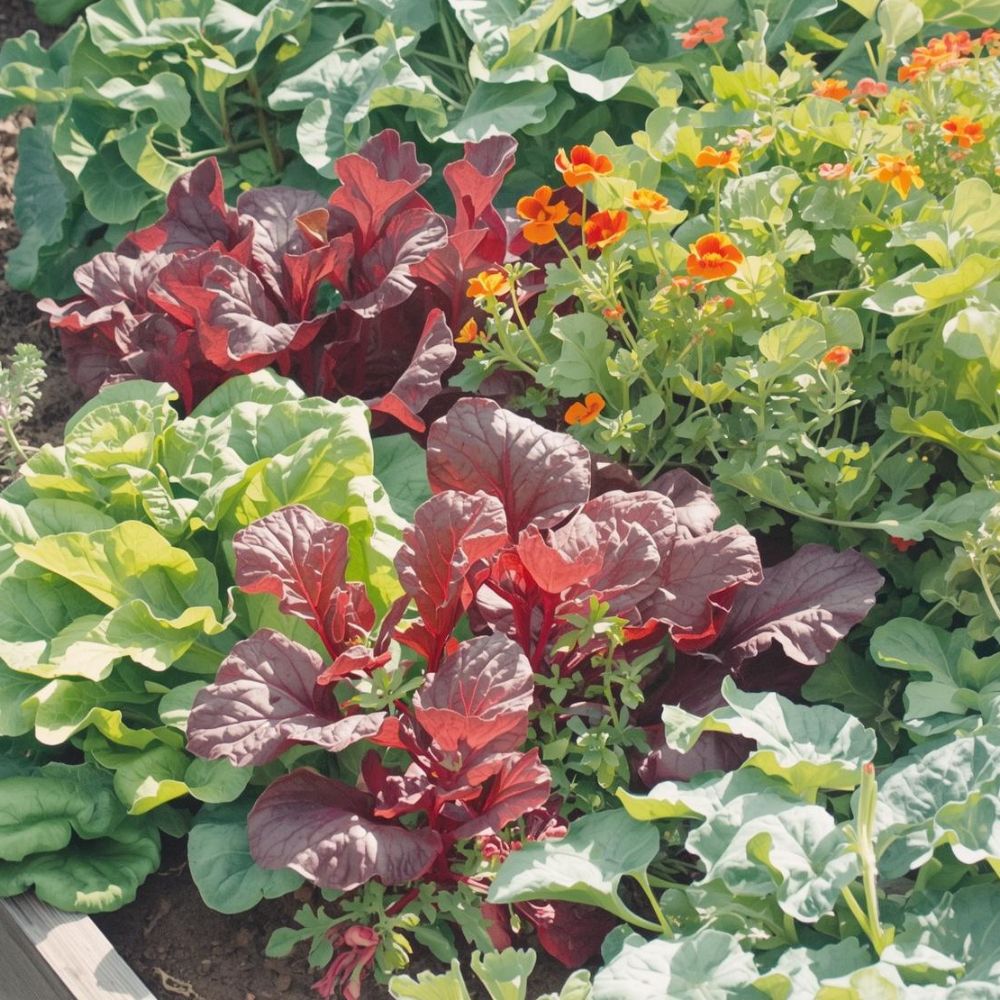 Saatgut-Set Salatbeet mit verschiedenen schnell wachsenden Salatsorten für Hochbeet und Garten