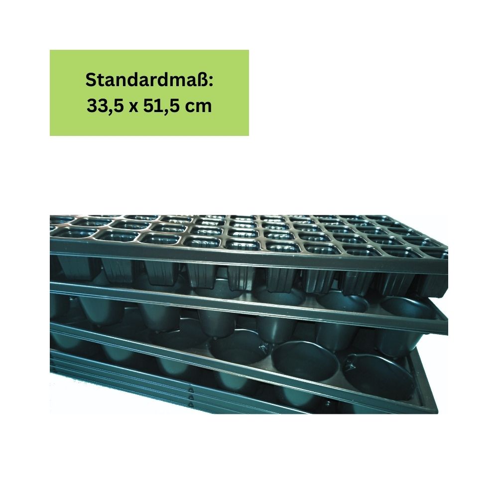 QuickPot Set Standard - 3 Anzuchtplatten 48, 35R, 150T & 3 Untersetzer