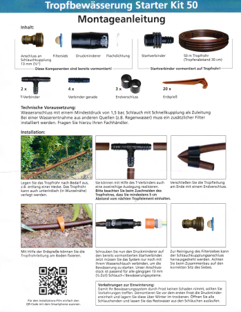 Montageanleitung Tropfbewässerung Starter Kit UniTechline