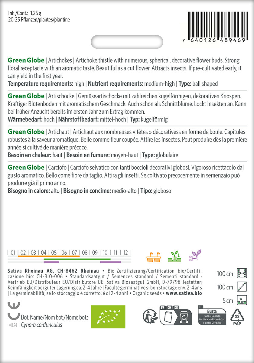 Artischocke Green Globe Kulturanleitung