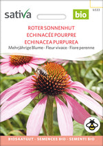 BIO-Saatgut Roter Sonnenhut in Demeter-Qualität – samenecht und nachbaufähig für bienenfreundliche Staudenbeete