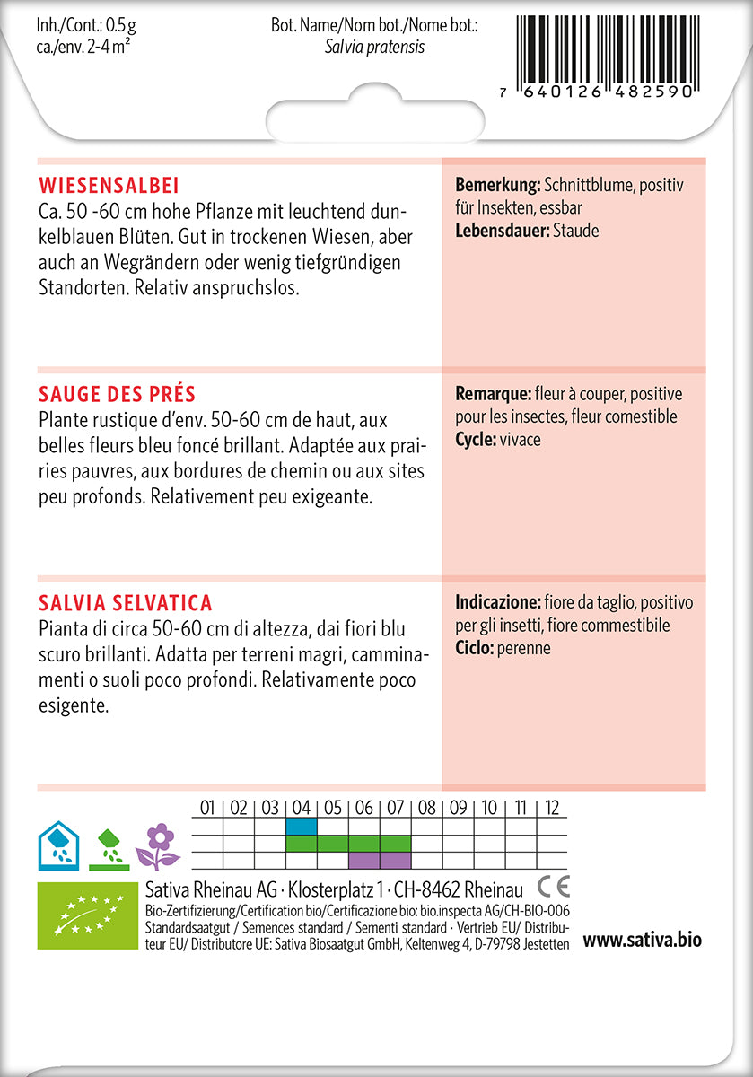 BIO Saatgut Wiesensalbei Kulturanleitung