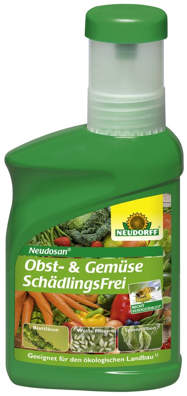 Flasche Neudosan Obst- & GemüseSchädlingsFrei von Neudorff – biologisches Mittel gegen Blattläuse & Spinnmilben