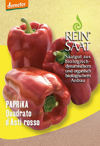 BIO Saatgut Paprika Quadrato d´Asti Rosso