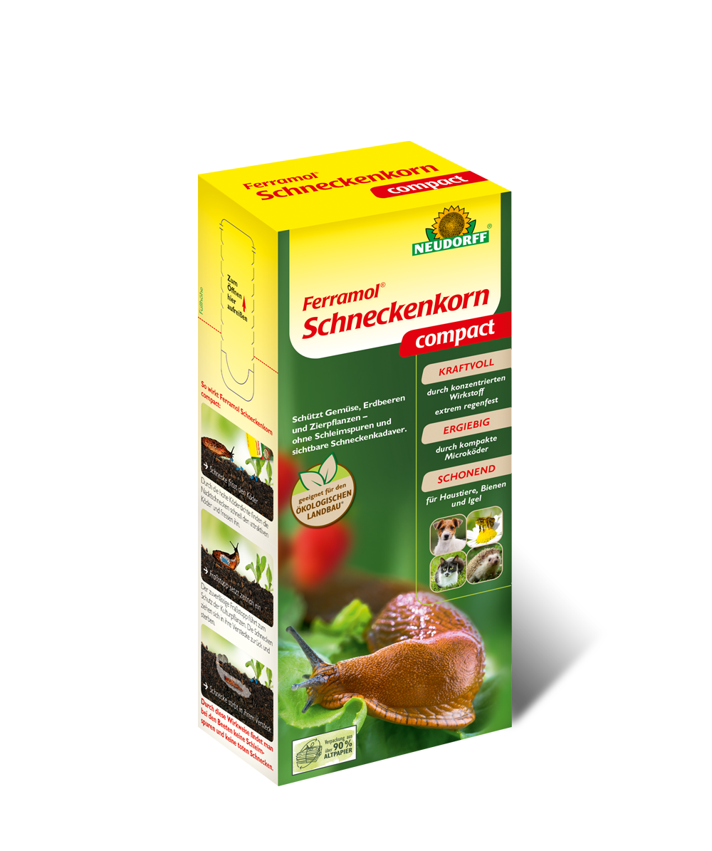 Ferramol Schneckenkorn compact 700g – Bio-Schneckenköder gegen Nacktschnecken im Gemüse- & Ziergarten