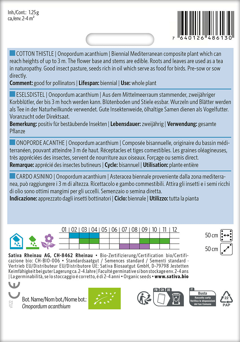 BIO Saatgut Eselsdistel Kulturanleitung