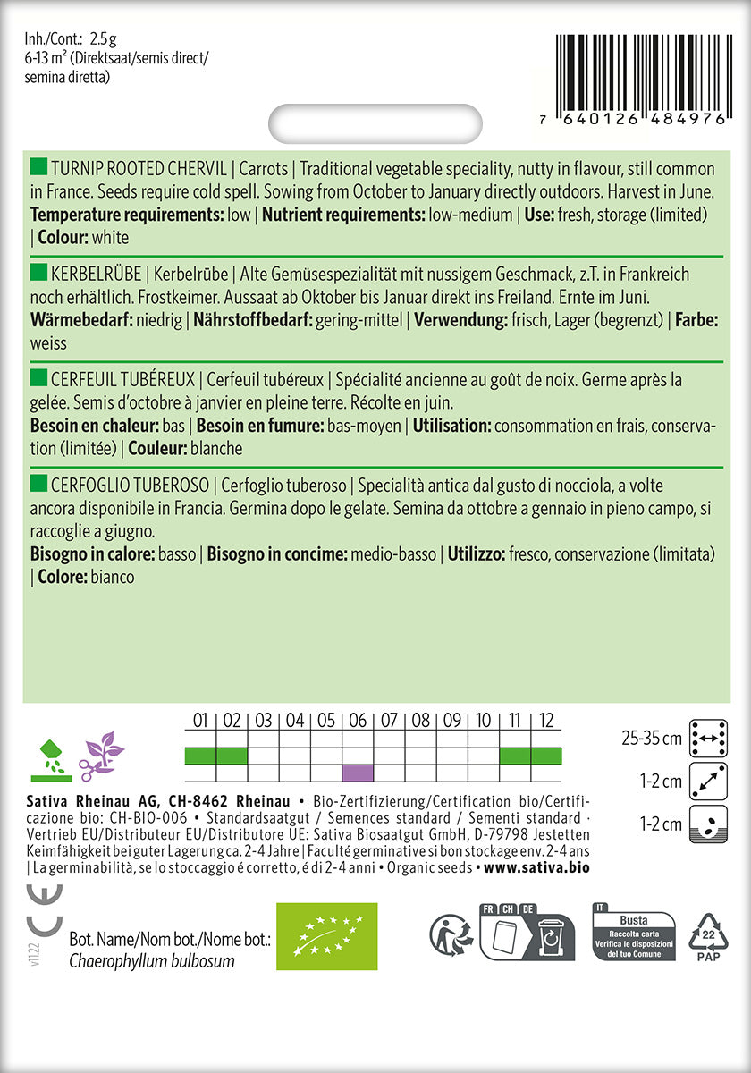 BIO Saatgut Kerbelrübe – Biogartenladen