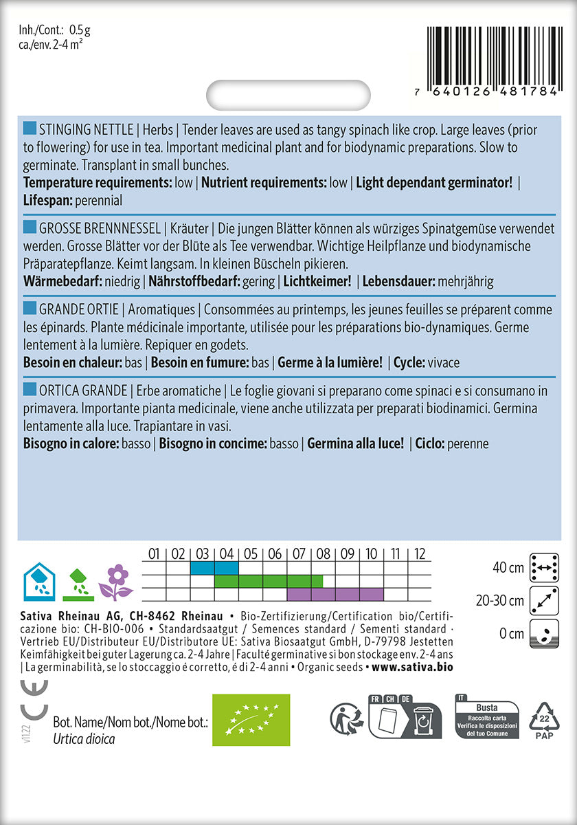 BIO Saatgut Grosse Brennnessel – Biogartenladen