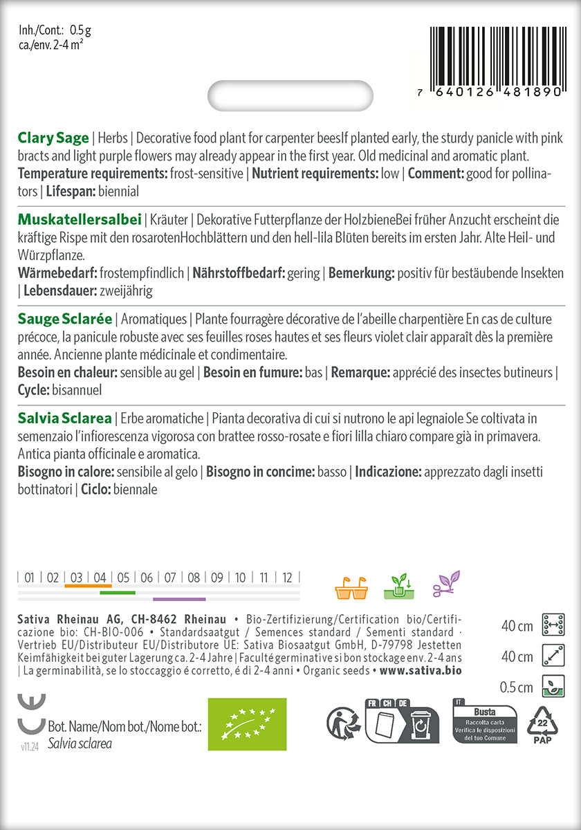 Muskatellersalbei Kulturanleitung