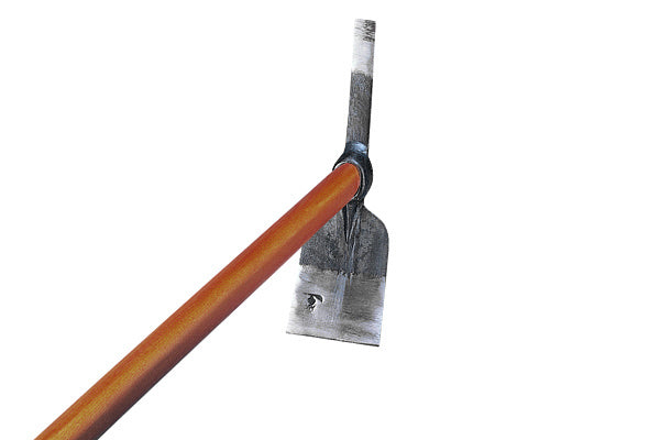 REX Lüfterhacke von SHW Schmiedetechnik – geschmiedete Doppelhacke mit Eschenholzstiel, Lüfterzinken & Breitblatt für präzises Arbeiten im Garten