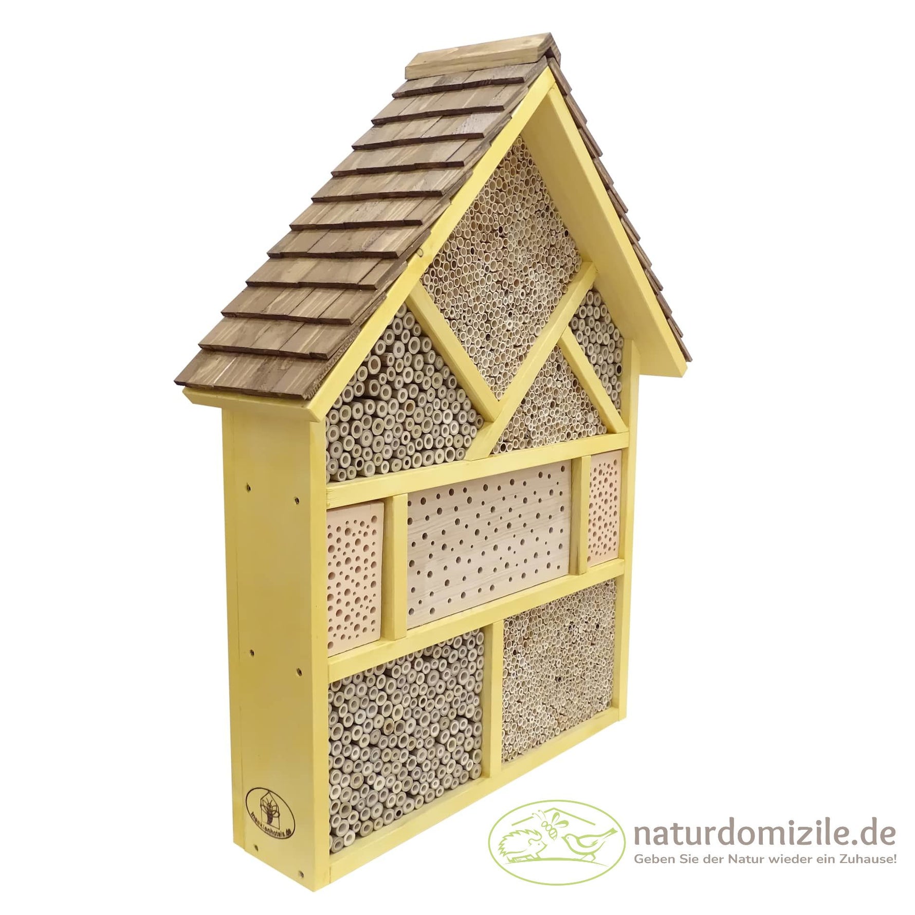 Wildbienenhotel zur Bienenkönigin Seitenansicht