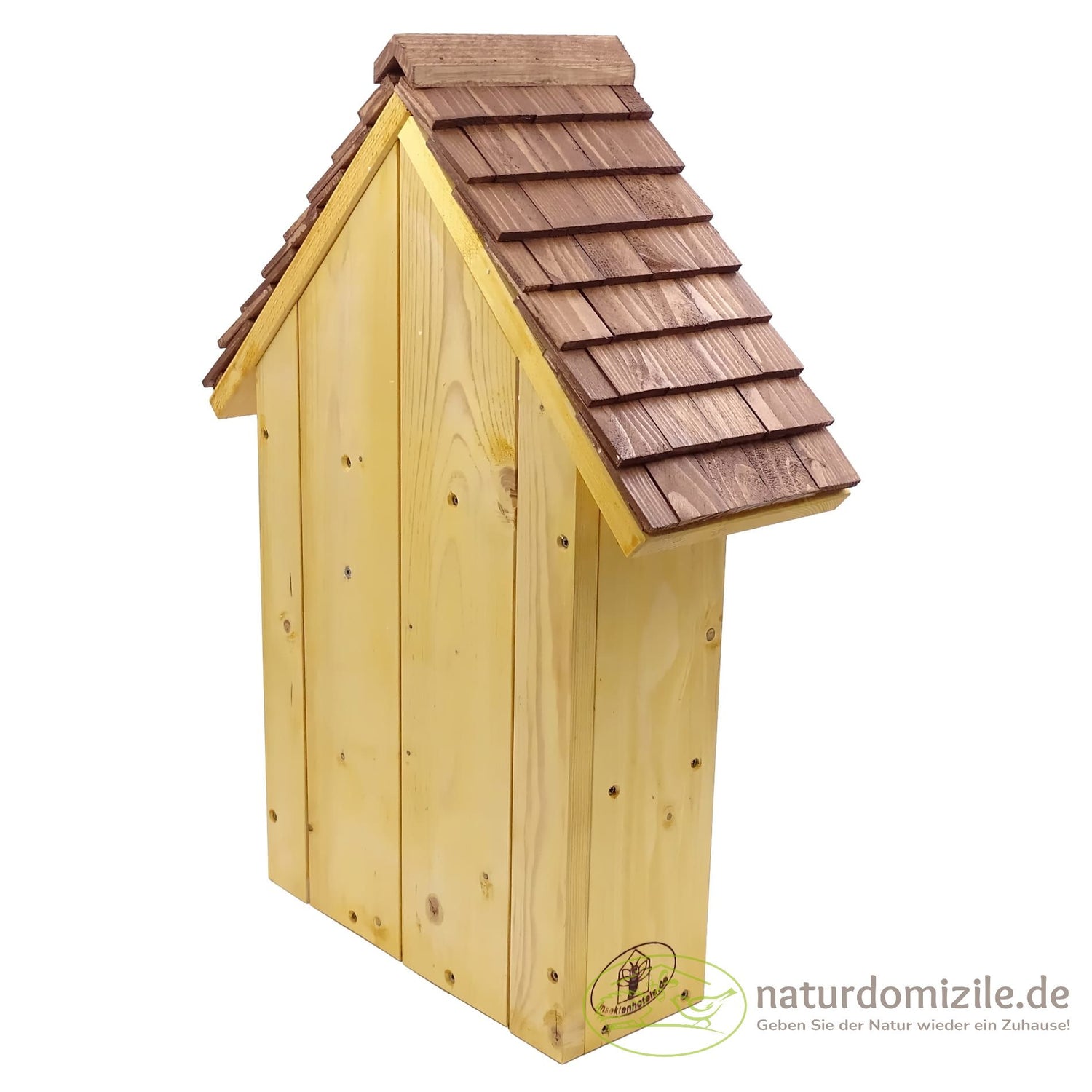 Wildbienenhotel zur kleinen Bienenkönigin Rückansicht